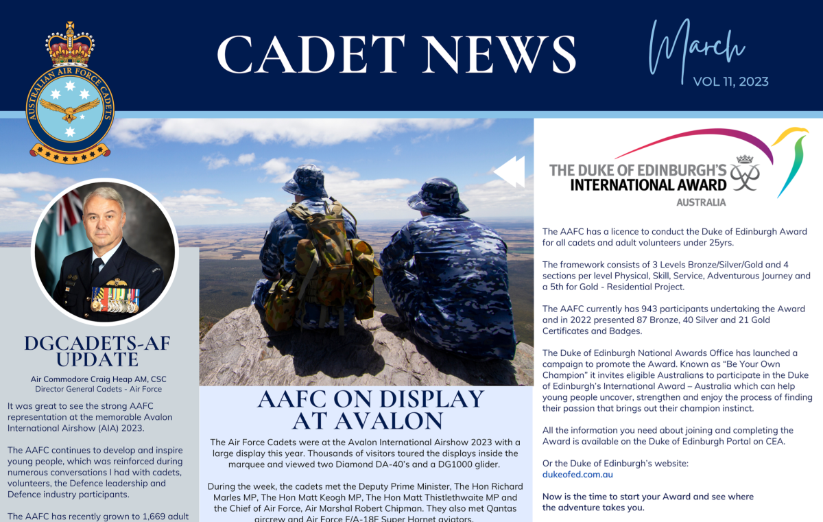 Air Force Cadets News Volume 11 Australian Air Force Cadets (AAFC)